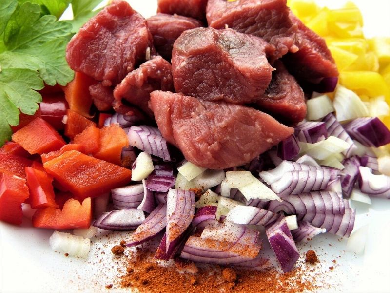healthy eating fresh vegetable meat delicious